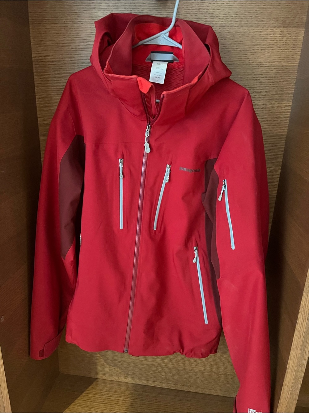 Patagonia Red Hooded Ski Softshell Jacket